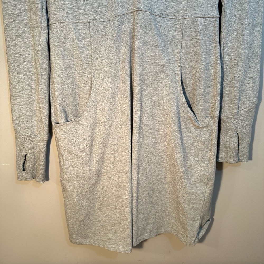 Athleta S Gray Athletic Dress Thumb Holes Stretch Modest COZY UP - Picture 5 of 11
